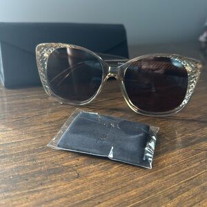 Brown Oversized Cat Eye Sunglasses